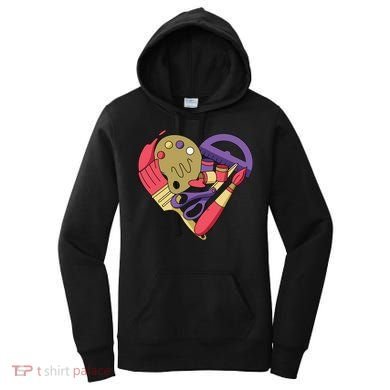 Art Supplies Heart Women's Hoodie