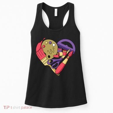 Art Supplies Heart Women's Tank Top