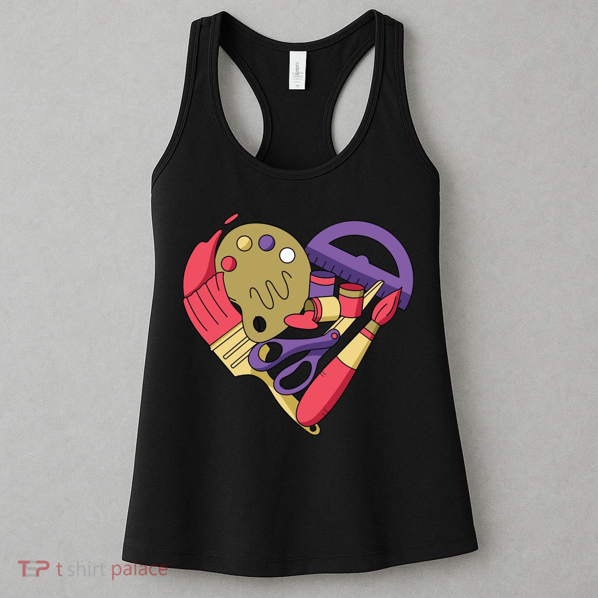 Art Supplies Heart Women's Tank Top