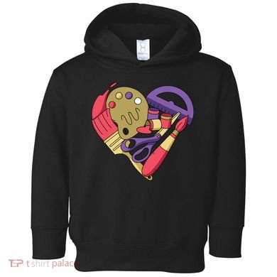 Art Supplies Heart Toddler Hoodie