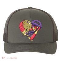Art Supplies Heart Yupoong Adult 5-Panel Trucker Hat thumb 0