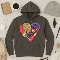 Art Supplies Heart Hoodie thumb 3