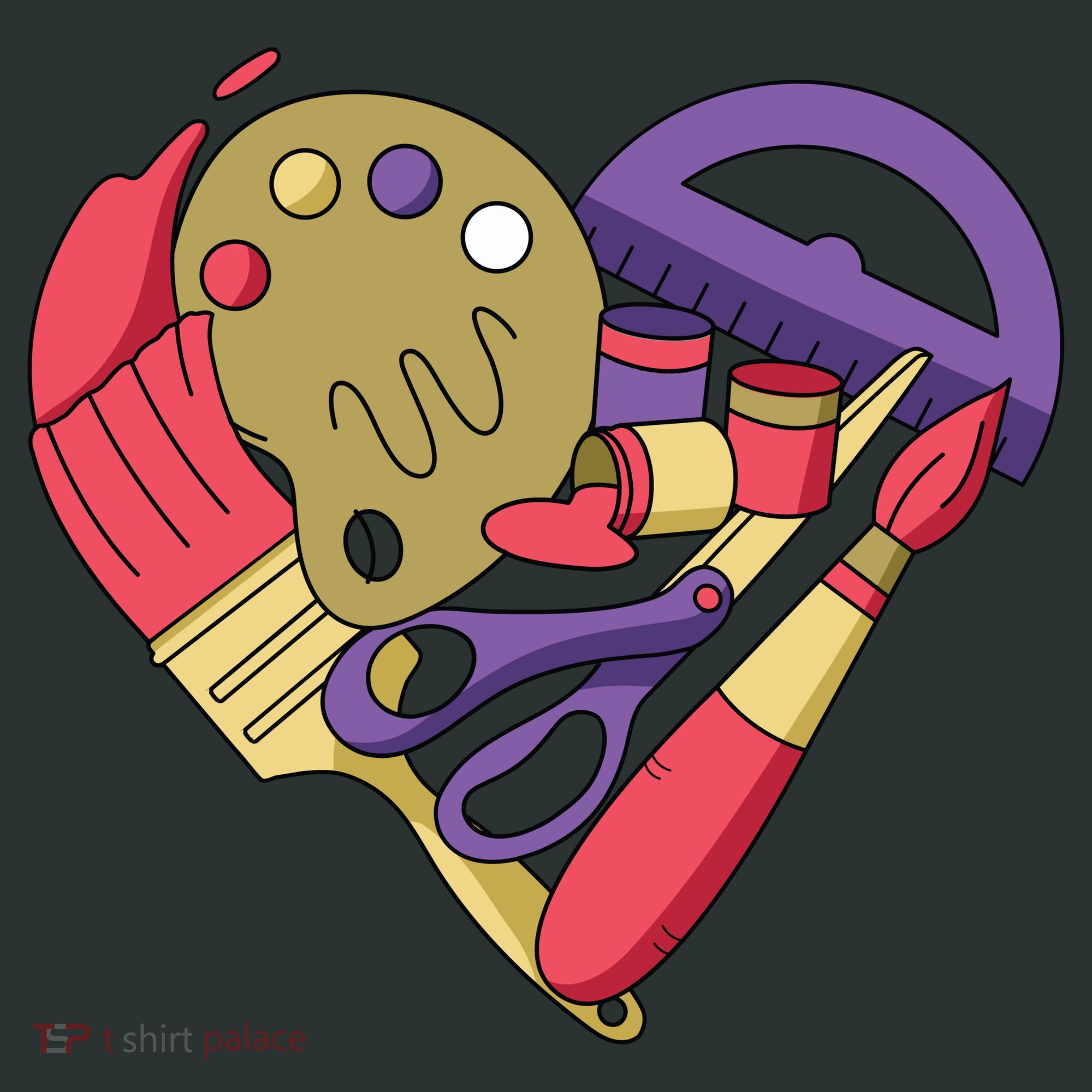 Art Supplies Heart Sweatshirt