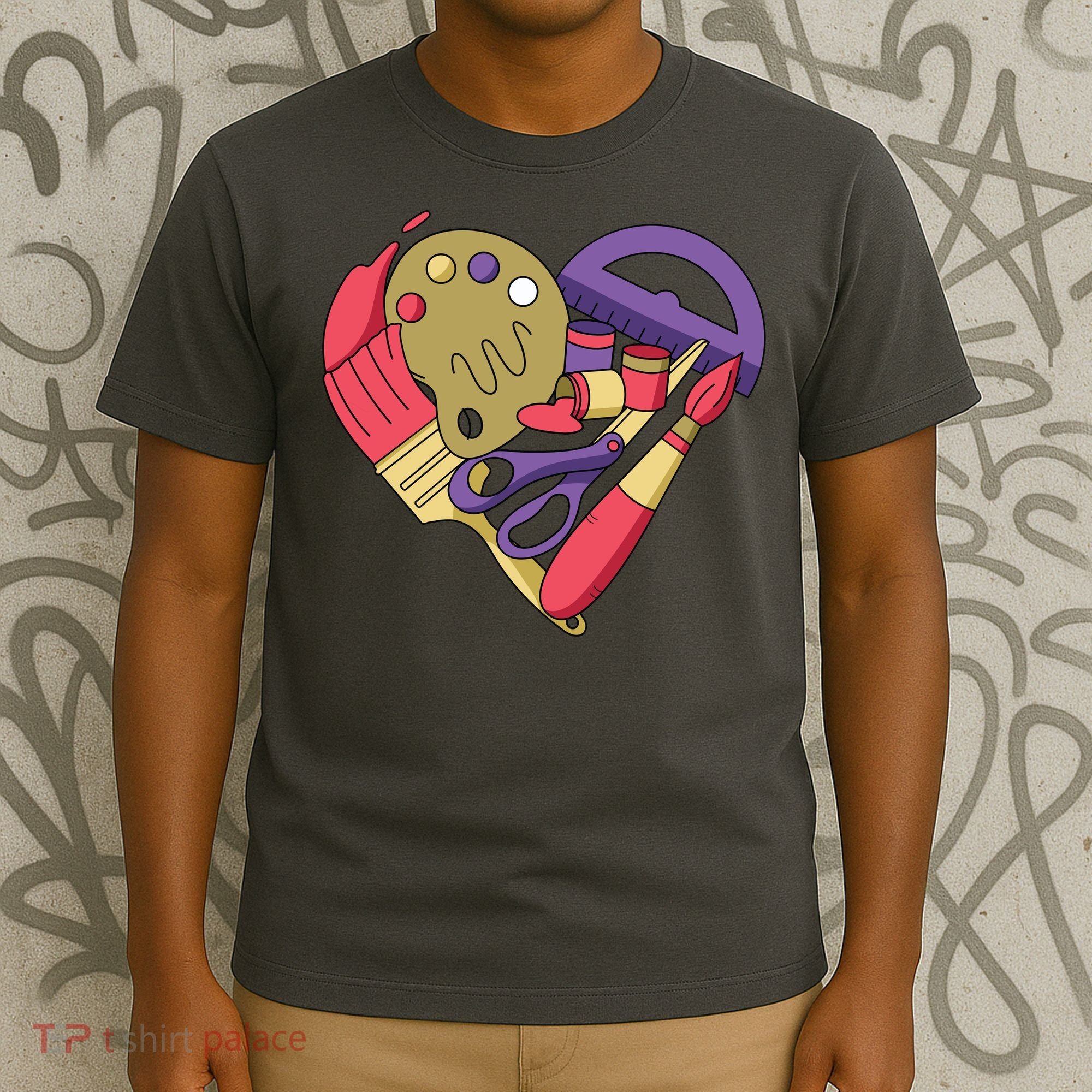 Art Supplies Heart T-Shirt