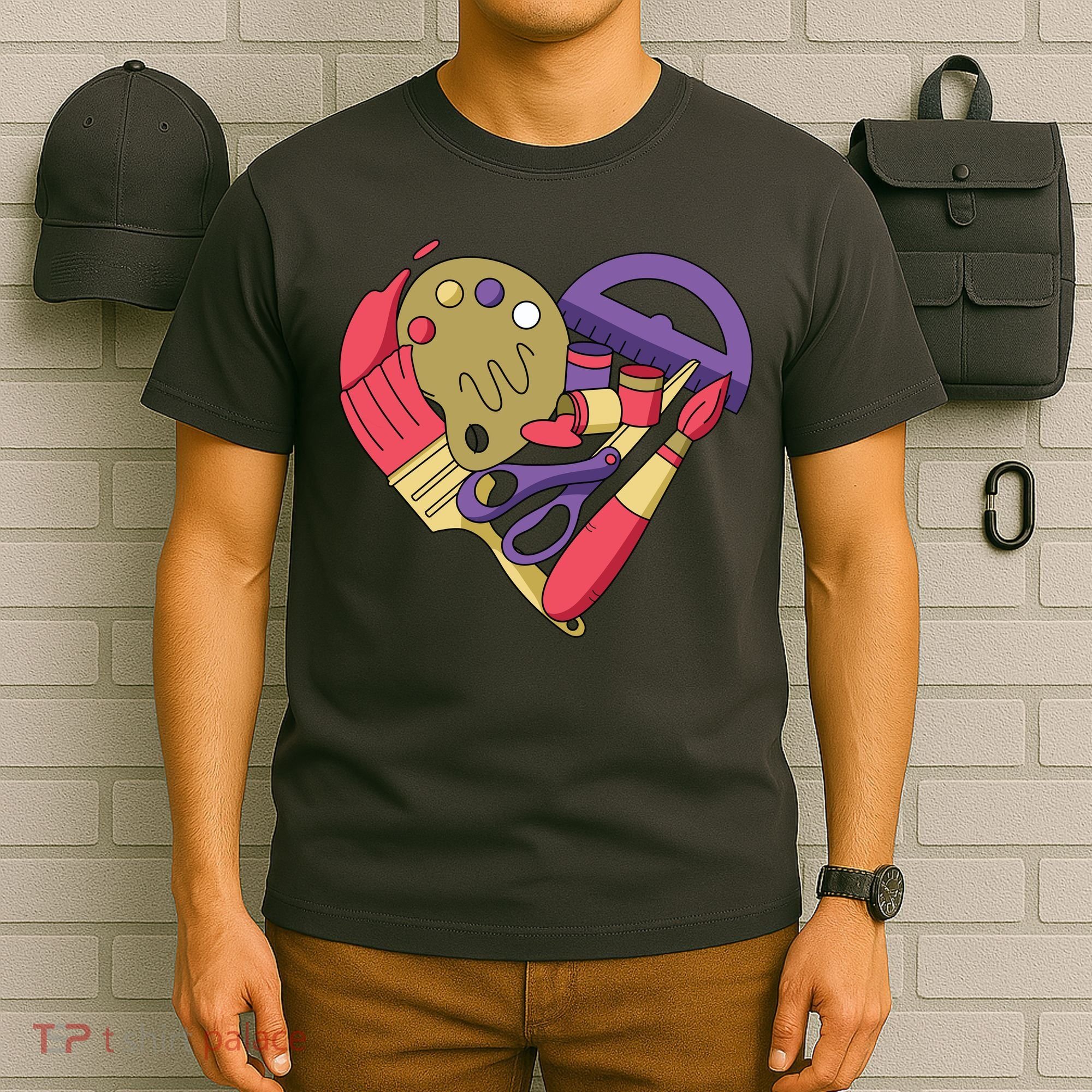 Art Supplies Heart T-Shirt