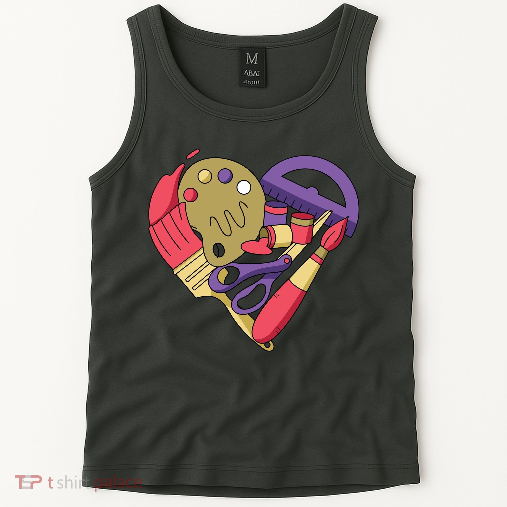Art Supplies Heart Tank Top