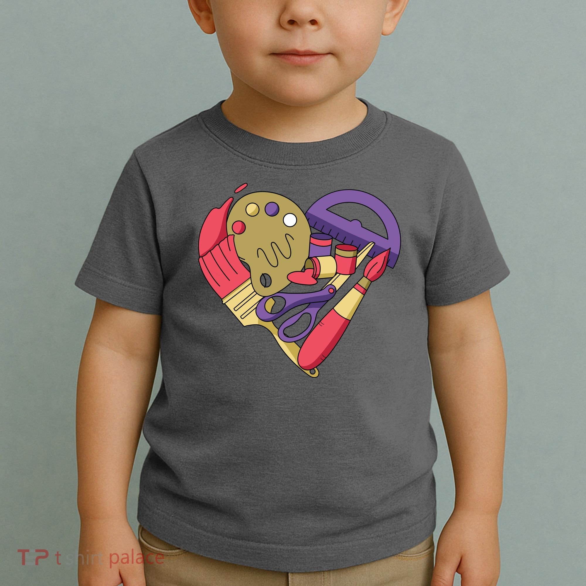 Art Supplies Heart Toddler T-Shirt