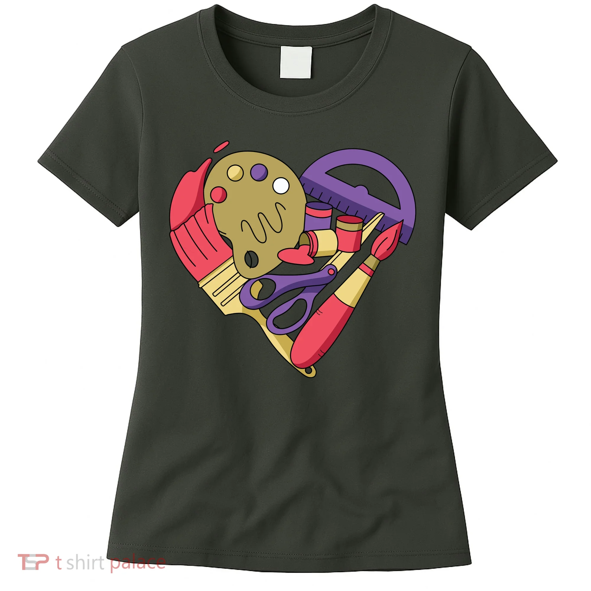 Art Supplies Heart Women's T-Shirt