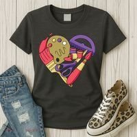 Art Supplies Heart Women's T-Shirt thumb 3
