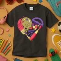 Art Supplies Heart Kids T-Shirt thumb 3