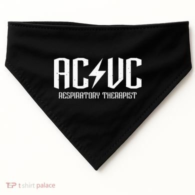 ACVC Respiratory Therapist Funny Vent Settings RT Student USA-Made Doggie Bandana