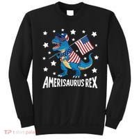 Amerisaurus Rex T Rex Dinosaur American Flag USA 4th Of July Sweatshirt thumb 0