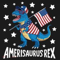 Amerisaurus Rex T Rex Dinosaur American Flag USA 4th Of July Sweatshirt thumb 3