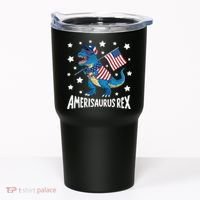 Amerisaurus Rex T Rex Dinosaur American Flag USA 4th Of July Tumbler thumb 0