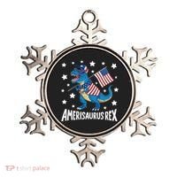 Amerisaurus Rex T Rex Dinosaur American Flag USA 4th Of July Ornament thumb 0