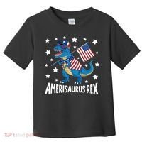 Amerisaurus Rex T Rex Dinosaur American Flag USA 4th Of July Toddler T-Shirt thumb 0