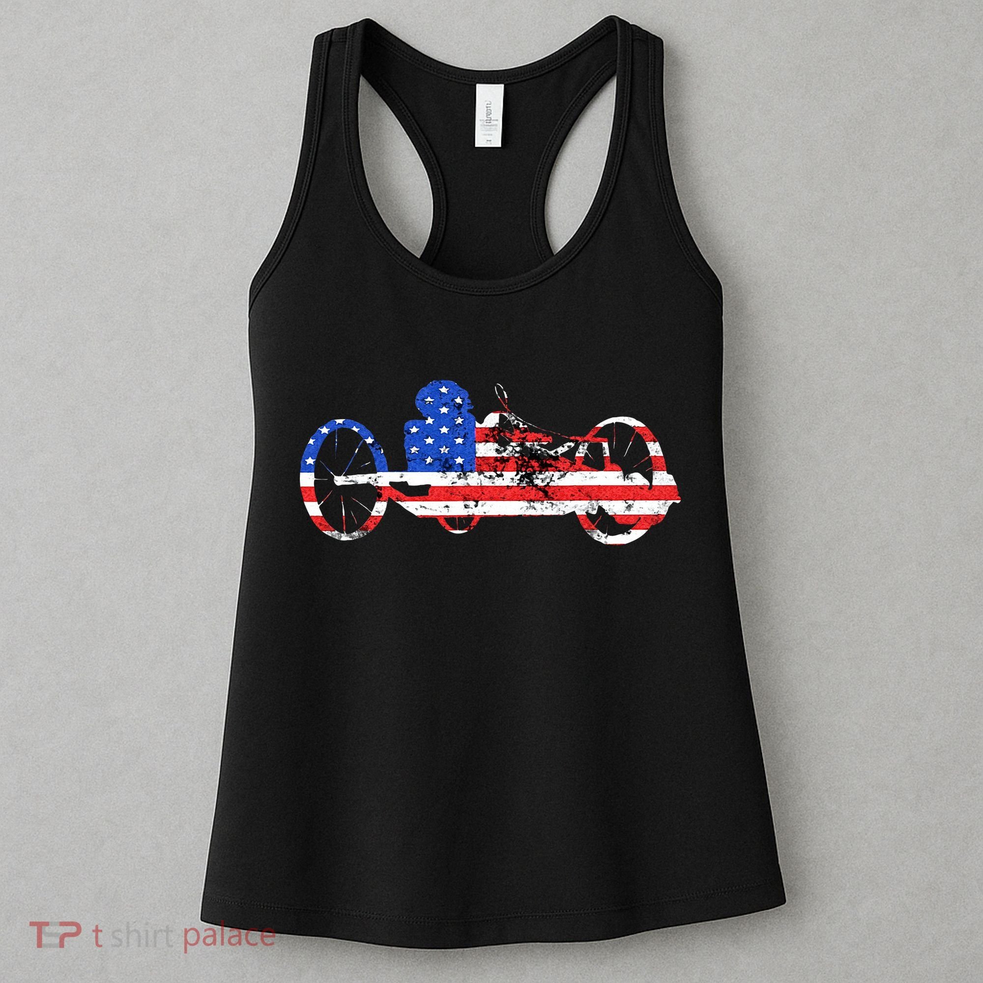 American Recumbent Trike USA Cycling Recumbent Bike Triker Women's Tank Top