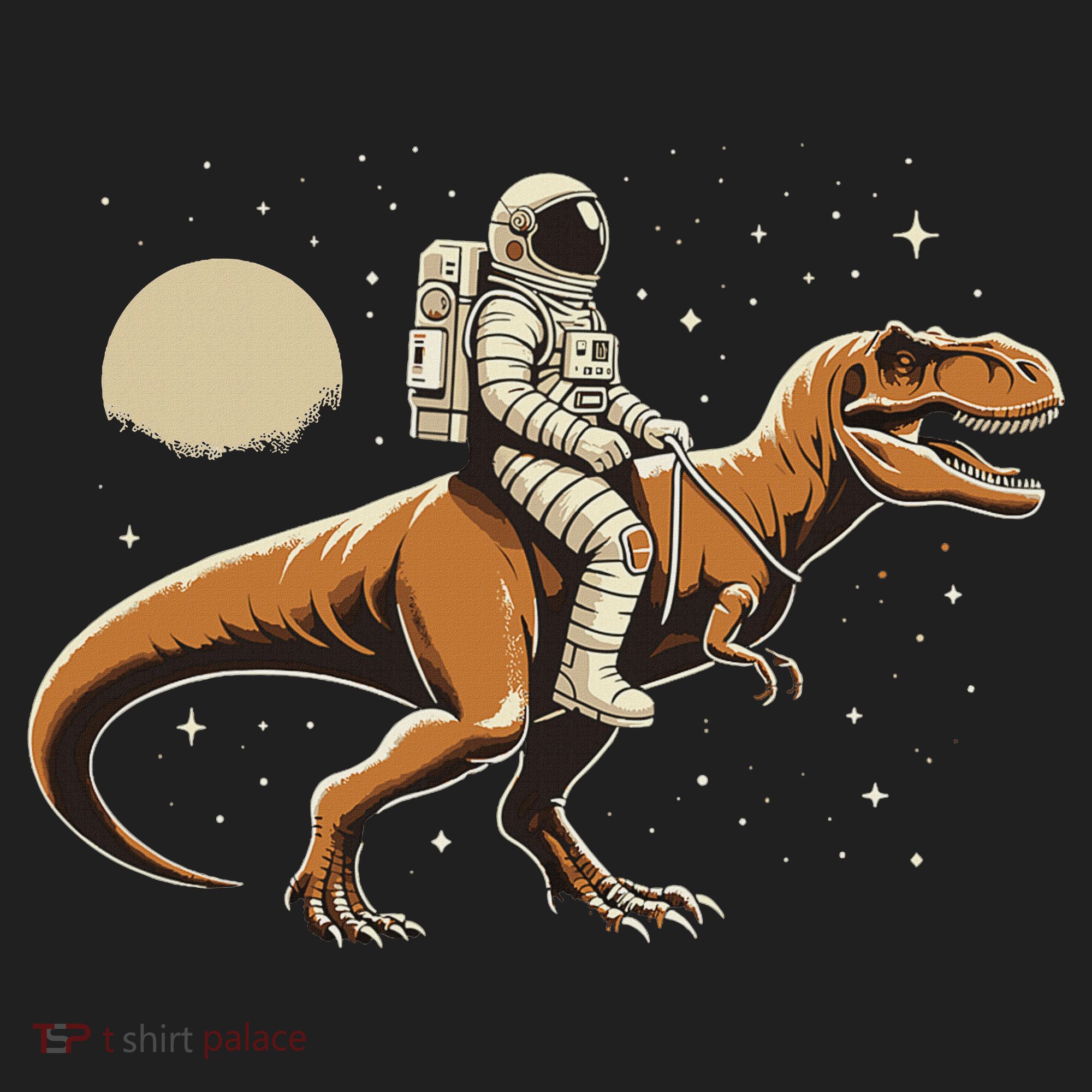 Astronaut Riding T Rex Dinosaur Astro Space Women's Sweatshirt