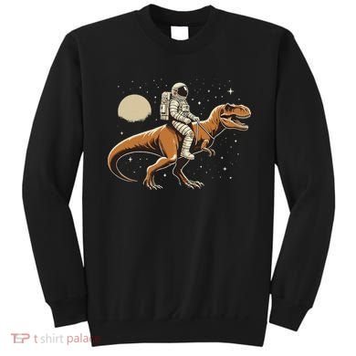 Astronaut Riding T Rex Dinosaur Astro Space Sweatshirt
