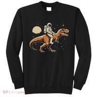 Astronaut Riding T Rex Dinosaur Astro Space Sweatshirt thumb 0