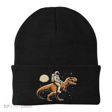 Astronaut Riding T Rex Dinosaur Astro Space Beanie