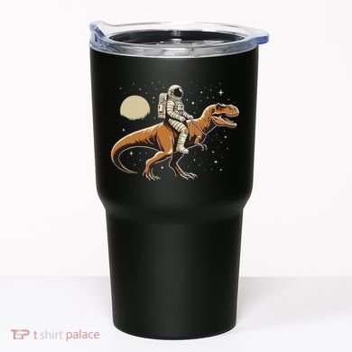 Astronaut Riding T Rex Dinosaur Astro Space Tumbler