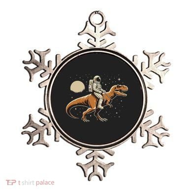 Astronaut Riding T Rex Dinosaur Astro Space Ornament
