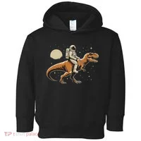 Astronaut Riding T Rex Dinosaur Astro Space Toddler Hoodie thumb 0