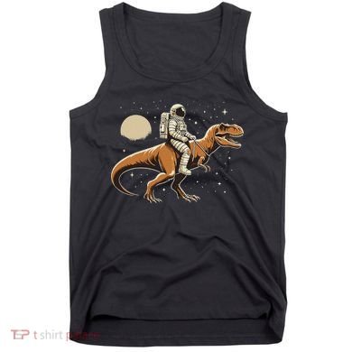 Astronaut Riding T Rex Dinosaur Astro Space Tank Top