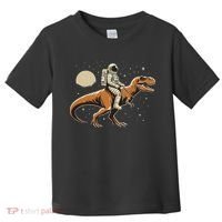 Astronaut Riding T Rex Dinosaur Astro Space Toddler T-Shirt thumb 0
