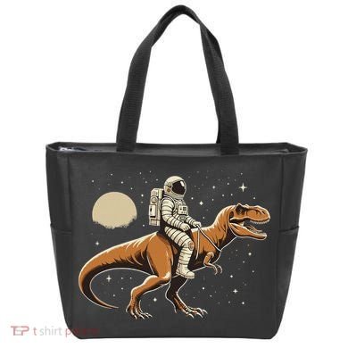 Astronaut Riding T Rex Dinosaur Astro Space Tote Bag