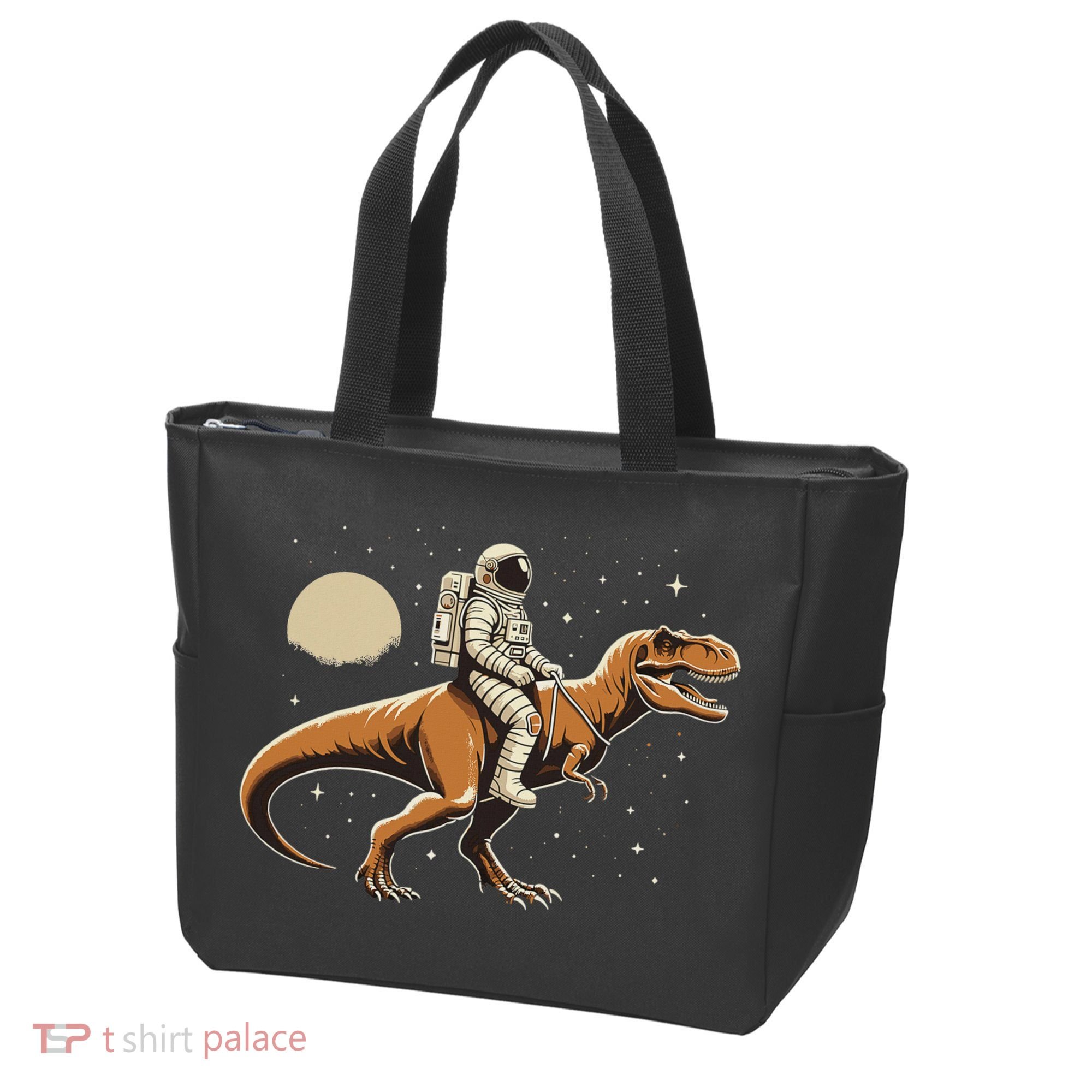 Astronaut Riding T Rex Dinosaur Astro Space Tote Bag