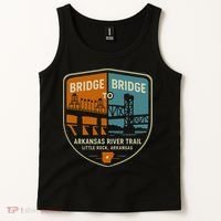 Arkansas River Trail Bridges Little Rock Arkansas Tank Top thumb 2