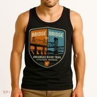 Arkansas River Trail Bridges Little Rock Arkansas Tank Top thumb 3