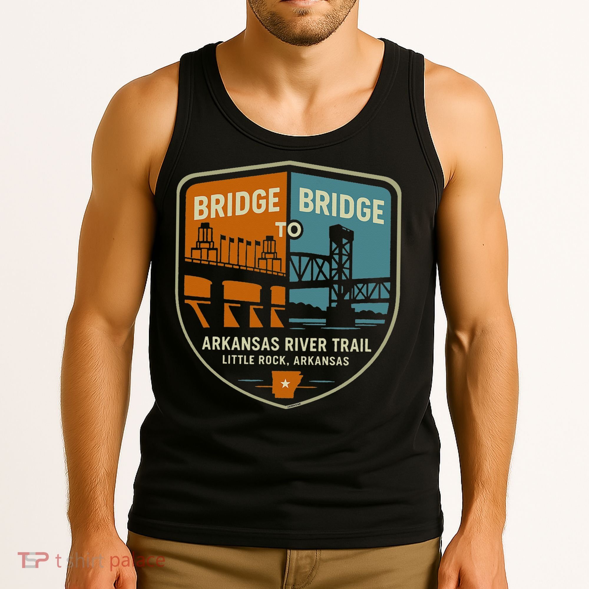 Arkansas River Trail Bridges Little Rock Arkansas Tank Top