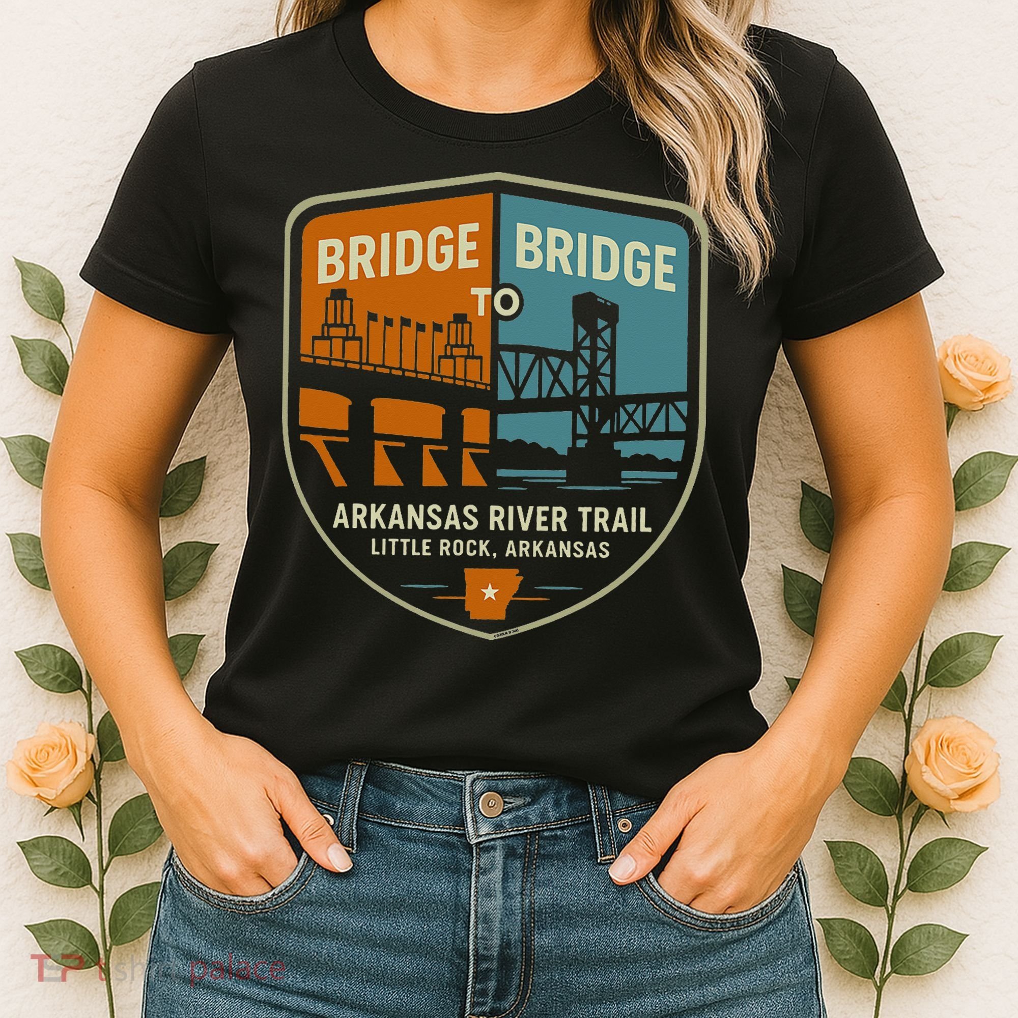Arkansas River Trail Bridges Little Rock Arkansas Women's T-Shirt