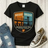 Arkansas River Trail Bridges Little Rock Arkansas Women's T-Shirt thumb 3