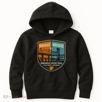 Arkansas River Trail Bridges Little Rock Arkansas Kids Hoodie thumb 0