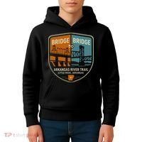 Arkansas River Trail Bridges Little Rock Arkansas Kids Hoodie thumb 4