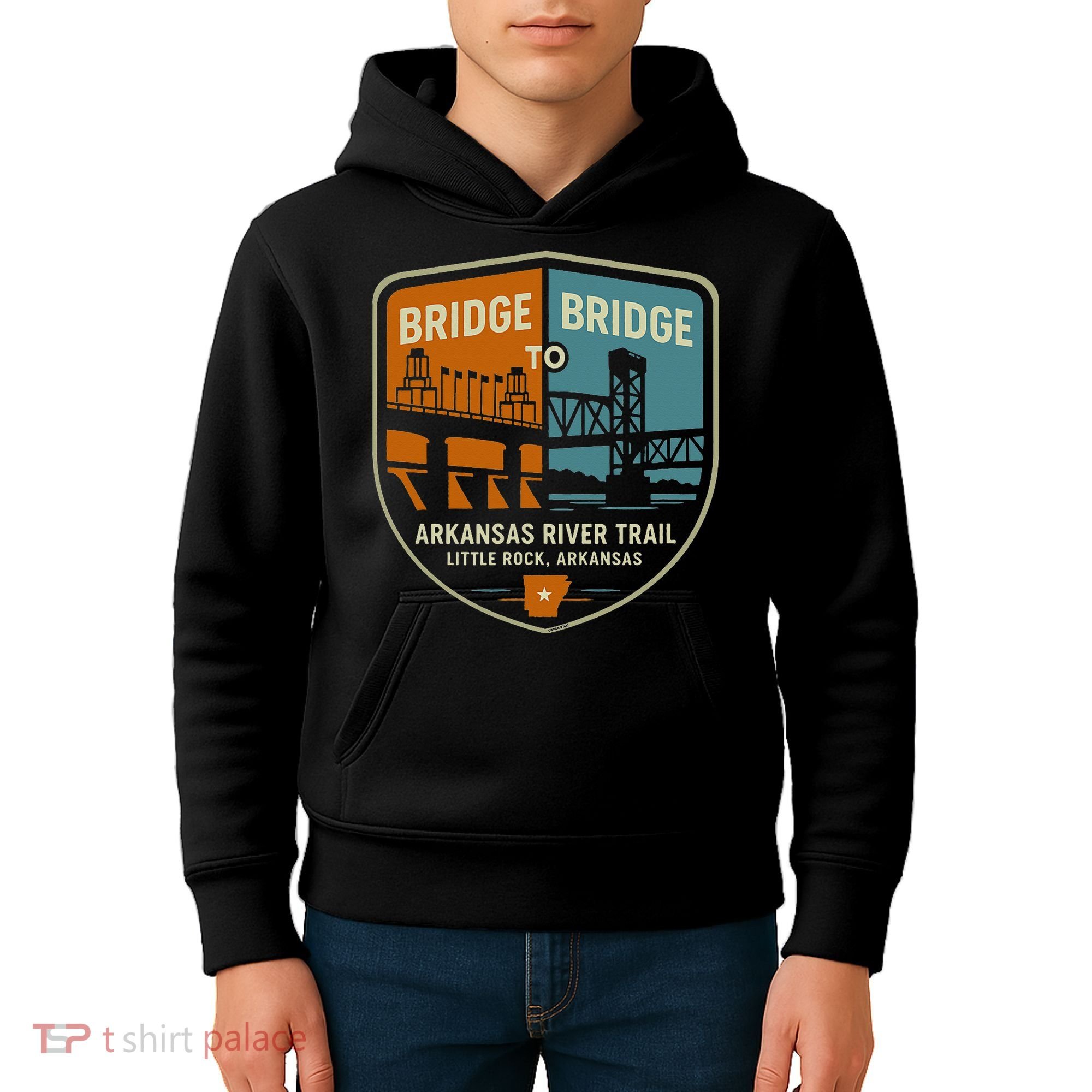 Arkansas River Trail Bridges Little Rock Arkansas Kids Hoodie