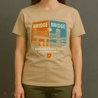 Arkansas River Trail Bridges Little Rock Arkansas T-Shirt thumb 4