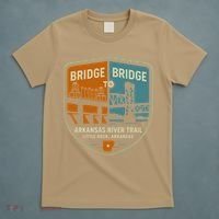 Arkansas River Trail Bridges Little Rock Arkansas T-Shirt thumb 5