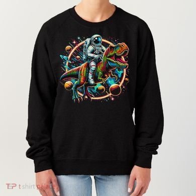 Astronaut Riding T Rex Dinosaur Astro T Rex Space Women's Sweatshirt