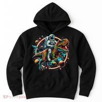 Astronaut Riding T Rex Dinosaur Astro T Rex Space Hoodie thumb 0
