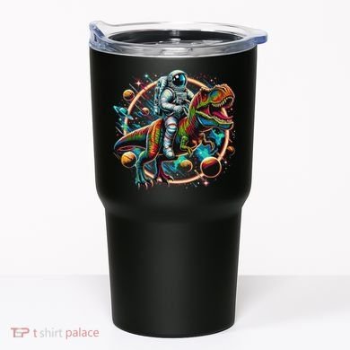 Astronaut Riding T Rex Dinosaur Astro T Rex Space Tumbler