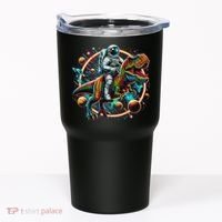Astronaut Riding T Rex Dinosaur Astro T Rex Space Tumbler thumb 0