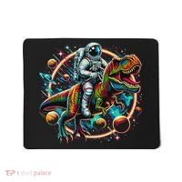 Astronaut Riding T Rex Dinosaur Astro T Rex Space Mousepad thumb 0