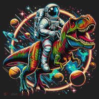 Astronaut Riding T Rex Dinosaur Astro T Rex Space Hat thumb 2