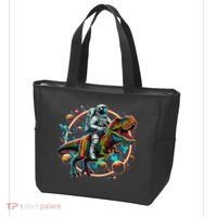 Astronaut Riding T Rex Dinosaur Astro T Rex Space Tote Bag thumb 3