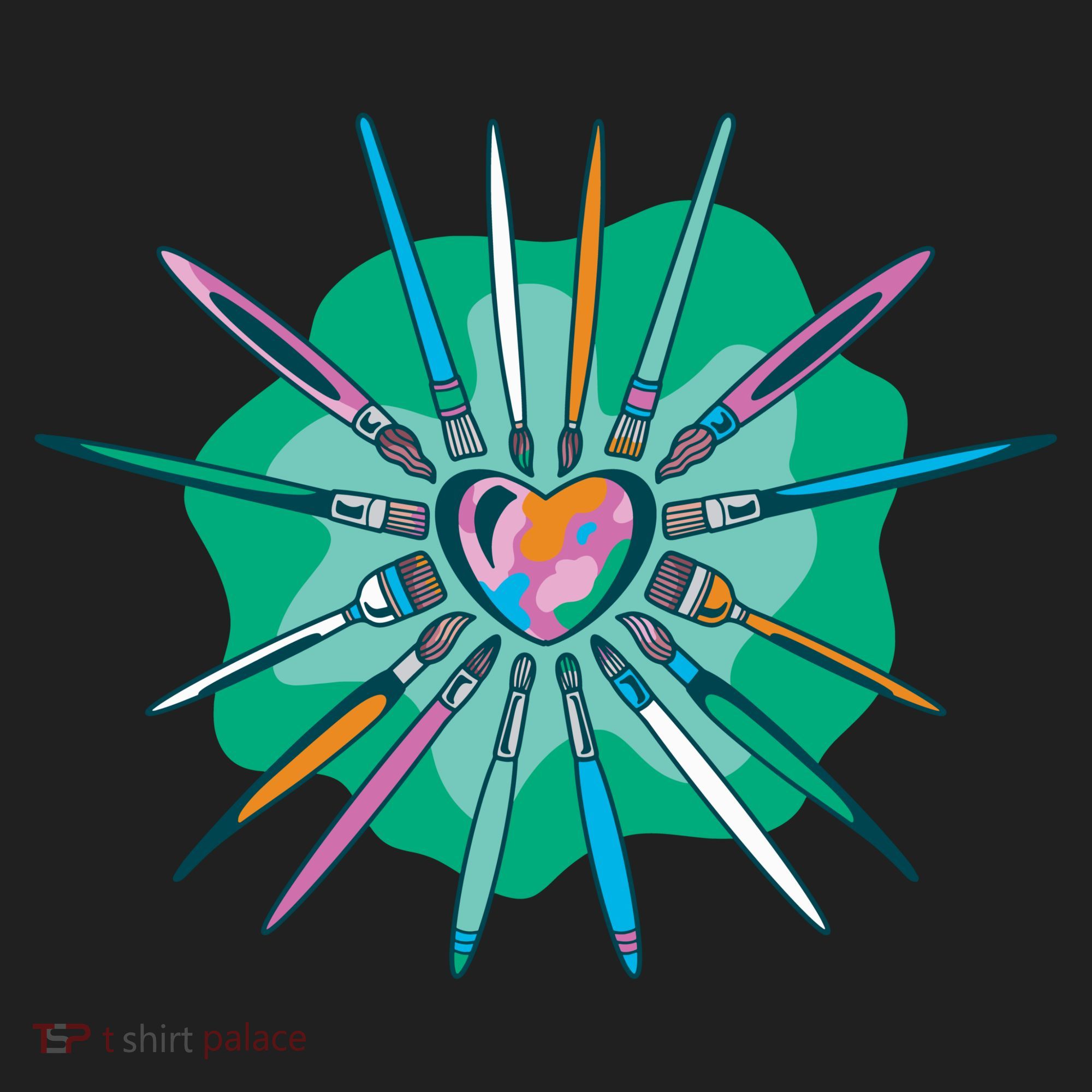 Artist Brushes Heart Women's Sweatshirt